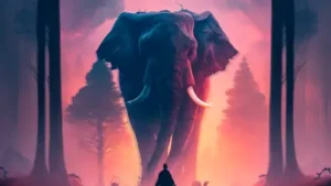 Elephant in The Woods Animated Wallpaper